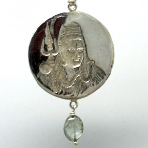 Shiva Silber negativ poliert Münze